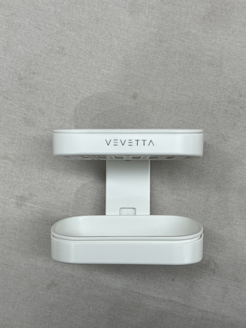 VEVETTA Modern Dual-Layer Wall-Mounted Soap Dish - Minimalist White Soap Saver - Image 4