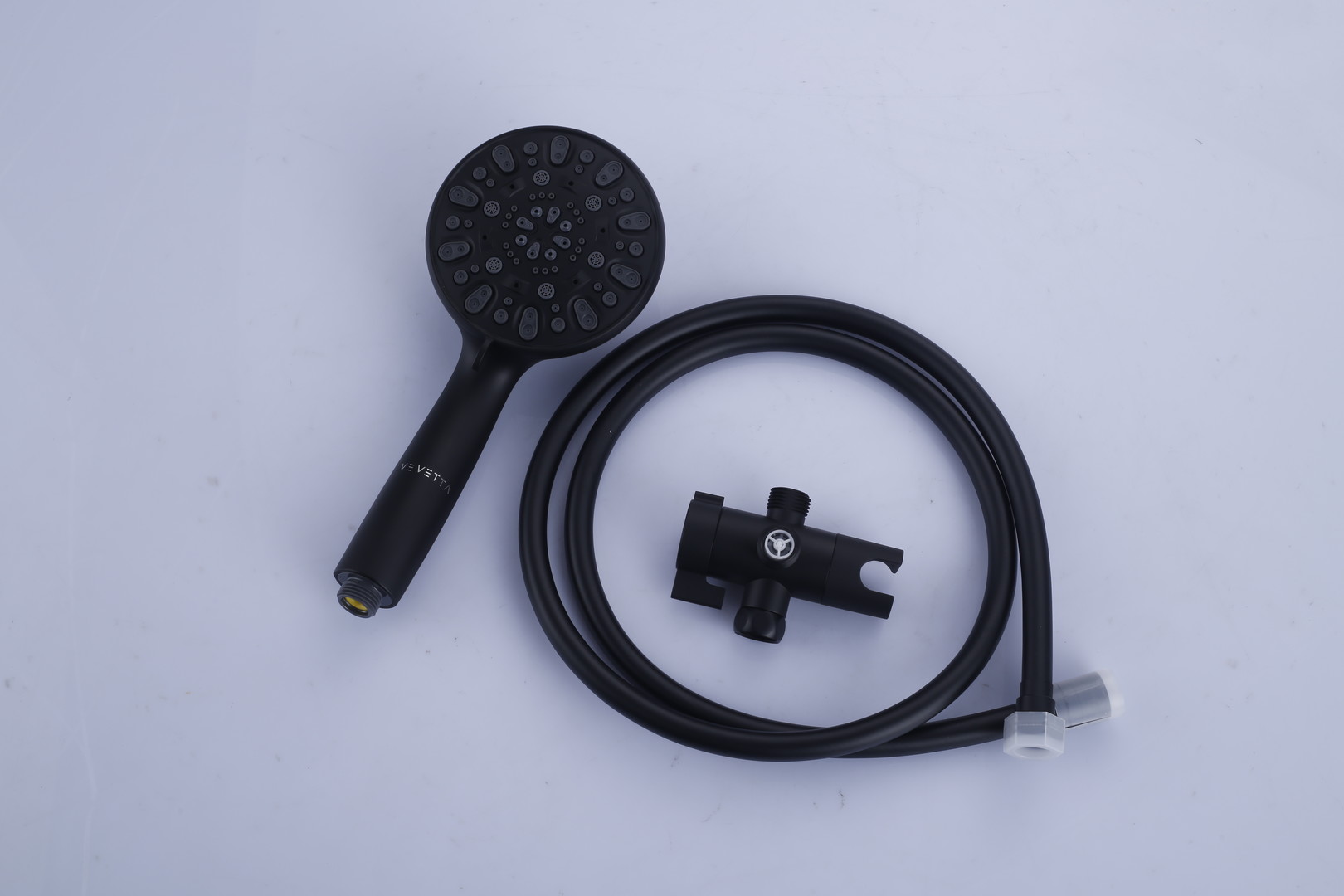VEVETTA High-Pressure Matte Black Handheld Shower Head with Hose and Bracket Set - Image 5