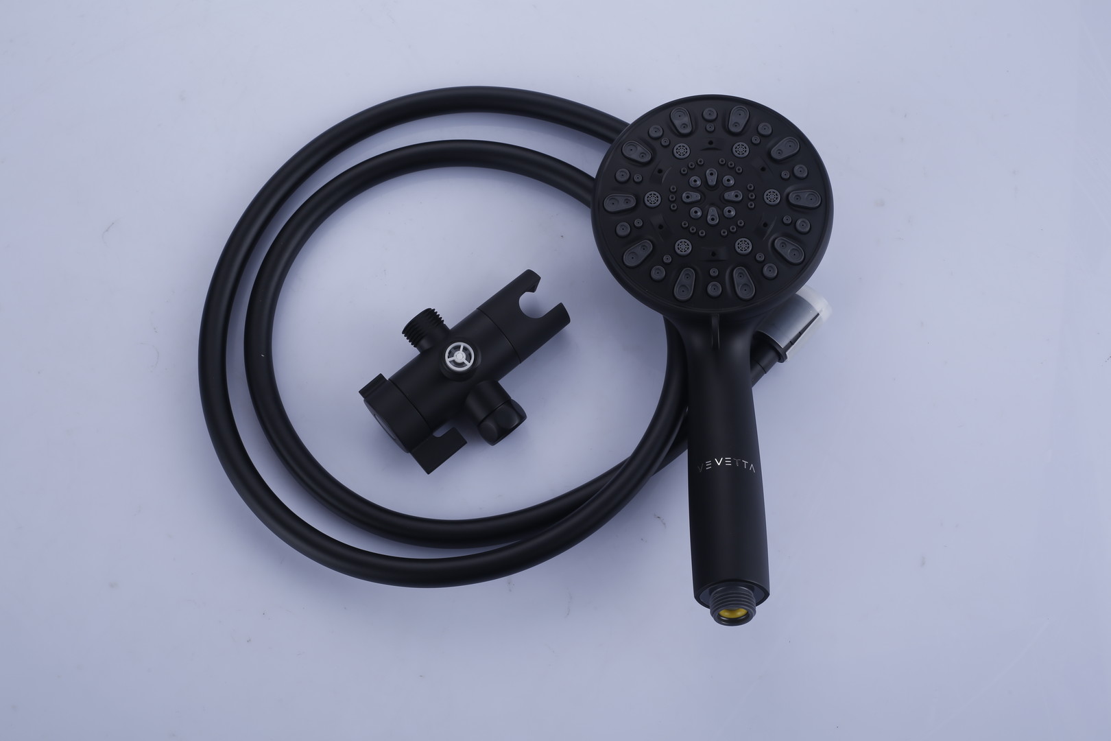 VEVETTA High-Pressure Matte Black Handheld Shower Head with Hose and Bracket Set - Image 4
