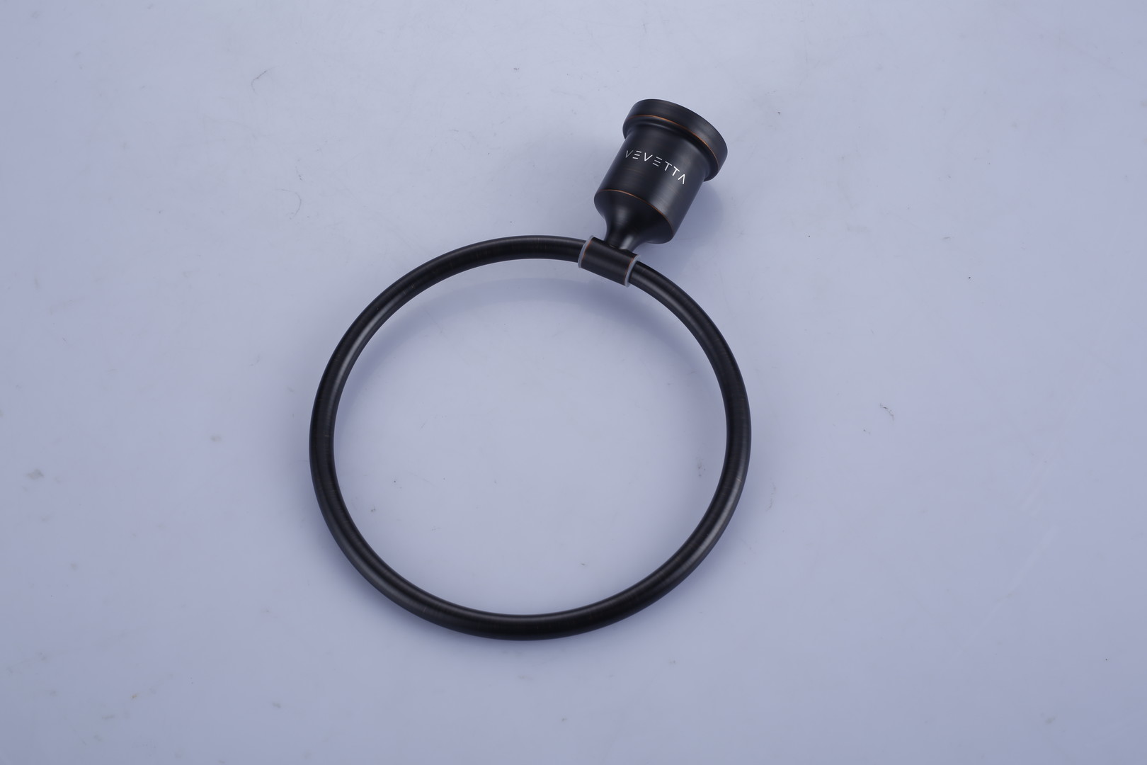 VEVETTA Modern Oil Rubbed Bronze Towel Ring - Wall Mounted Bathroom Hand Towel Holder - Image 6