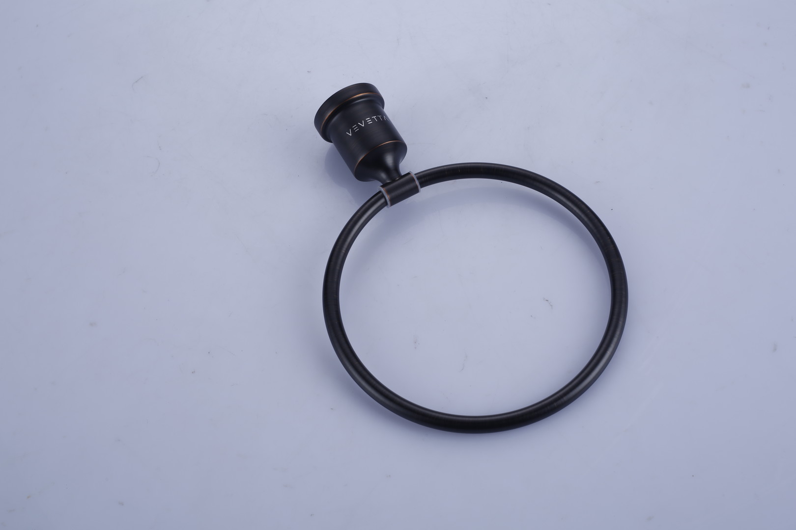 VEVETTA Modern Oil Rubbed Bronze Towel Ring - Wall Mounted Bathroom Hand Towel Holder - Image 5