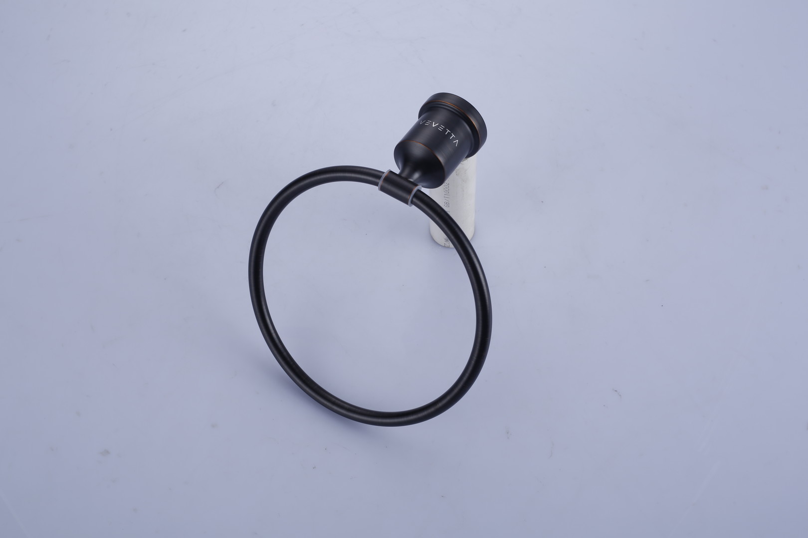 VEVETTA Modern Oil Rubbed Bronze Towel Ring - Wall Mounted Bathroom Hand Towel Holder - Image 4