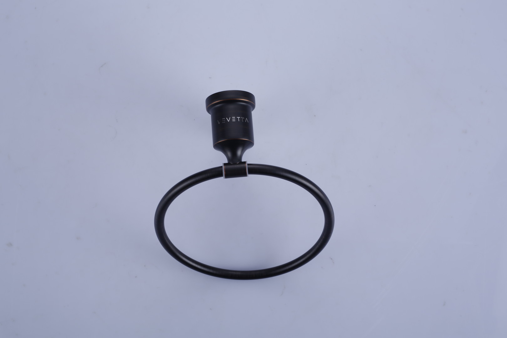 VEVETTA Modern Oil Rubbed Bronze Towel Ring - Wall Mounted Bathroom Hand Towel Holder - Image 2