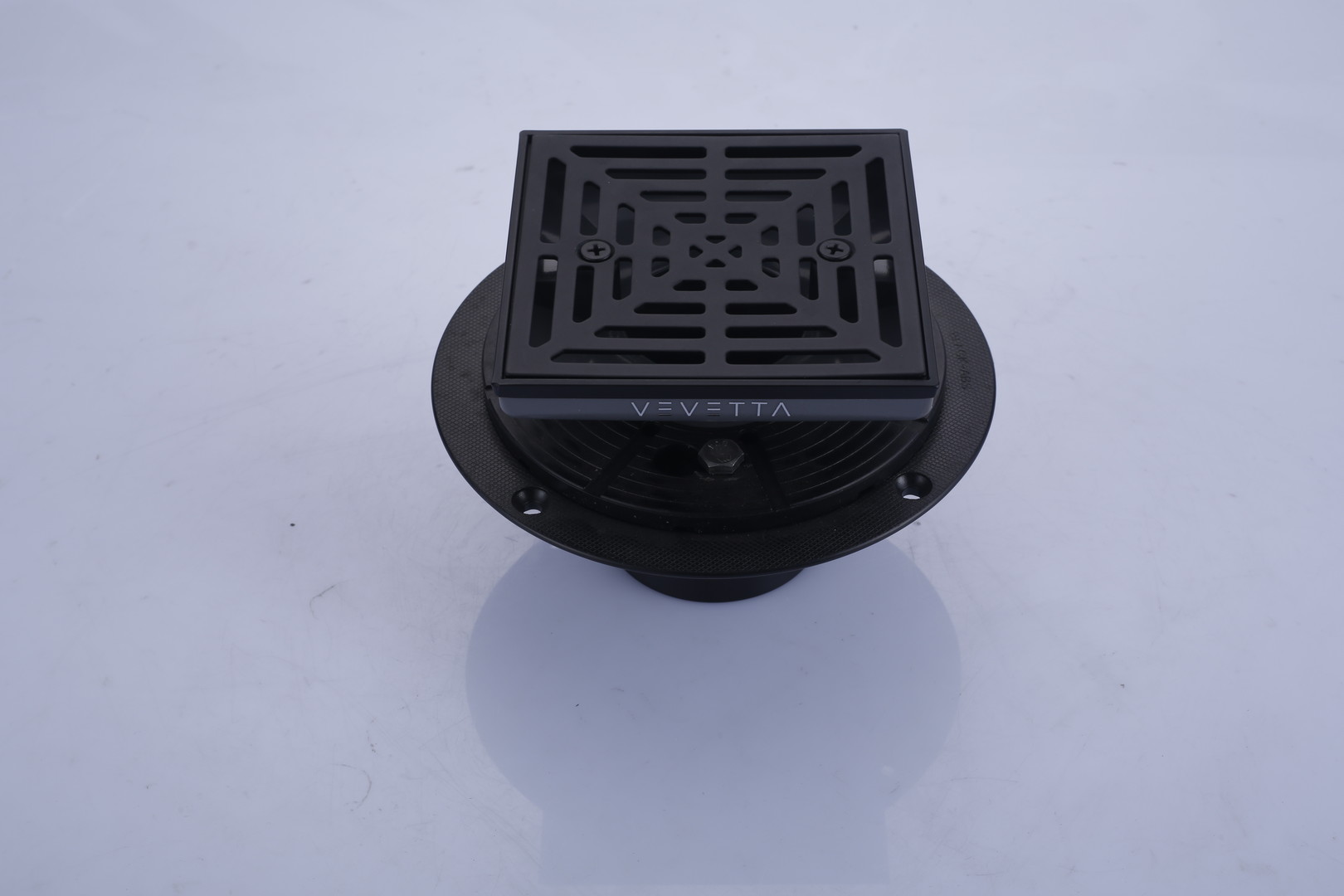 VEVETTA Industrial Matte Black Floor Drain Assembly - Square Shower Drain Kit - Image 8