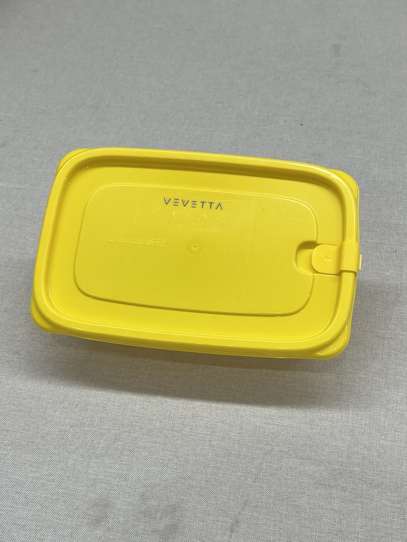 VEVETTA Minimalist Bright Yellow Food Storage Container - Versatile Kitchen Airtight Bin