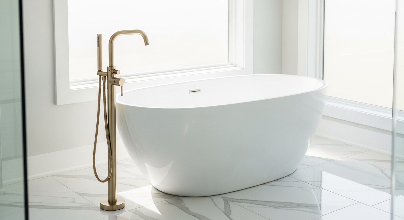 moen freestanding tub faucet gold